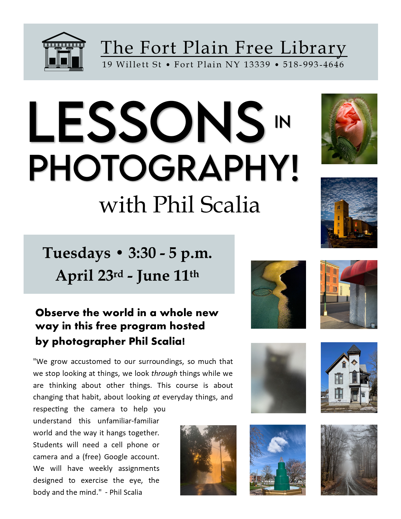 Lessons in Photography with Phil Scalia!